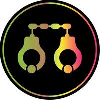 Handcuffs Glyph Due Color Icon Design vector