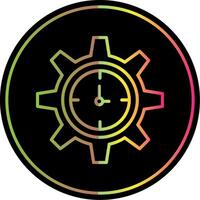 Time Manage Line Gradient Due Color Icon Design vector