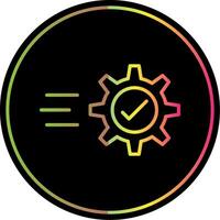 Gears Line Gradient Due Color Icon Design vector