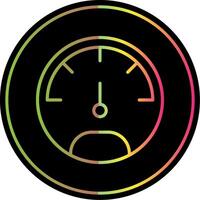 Speedo Meter Line Gradient Due Color Icon Design vector