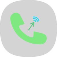 Phone Call Flat Curve Icon Design vector