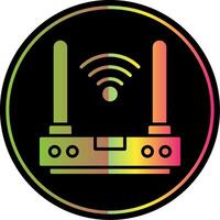 Router Glyph Due Color Icon Design vector