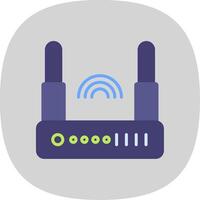 Router Flat Curve Icon Design vector