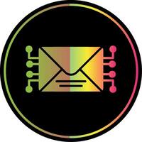 Mail Glyph Due Color Icon Design vector