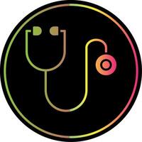 Stethoscope Glyph Due Color Icon Design vector