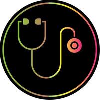 Stethoscope Glyph Due Color Icon Design vector