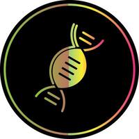 DNA Glyph Due Color Icon Design vector