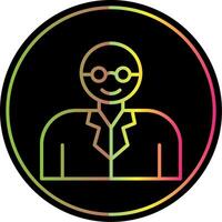 Professor Line Gradient Due Color Icon Design vector