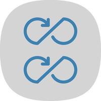 Infinity Flat Curve Icon Design vector