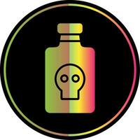 Poison Glyph Due Color Icon Design vector