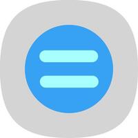 Equal Flat Curve Icon Design vector