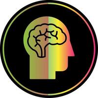 Neurology Glyph Due Color Icon Design vector