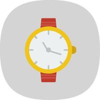 Watch Flat Curve Icon Design vector
