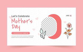 Mother's day social media cover banner vector