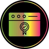 Quality Site Glyph Due Color Icon Design vector