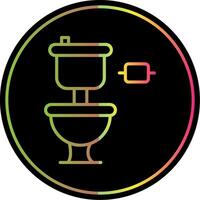 Toilet Line Gradient Due Color Icon Design vector