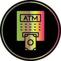 ATM Glyph Due Color Icon Design vector