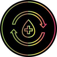 Water Cycle Line Gradient Due Color Icon Design vector