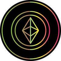 Ethereum Line Gradient Due Color Icon Design vector