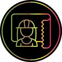 Architect Line Gradient Due Color Icon Design vector