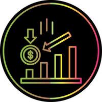 Losses Line Gradient Due Color Icon Design vector