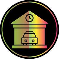 Garage Glyph Due Color Icon Design vector