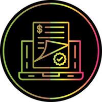 Release Line Gradient Due Color Icon Design vector