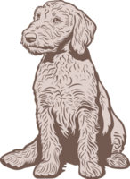 Bedlington terrier clipart design illustration png