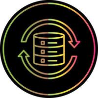 Data Synchronization Line Gradient Due Color Icon Design vector