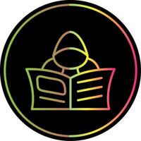 Hacker Line Gradient Due Color Icon Design vector