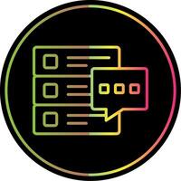 Database Message Line Gradient Due Color Icon Design vector