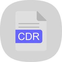 CDR File Format Flat Curve Icon Design vector