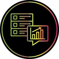 Data Analytics Line Gradient Due Color Icon Design vector