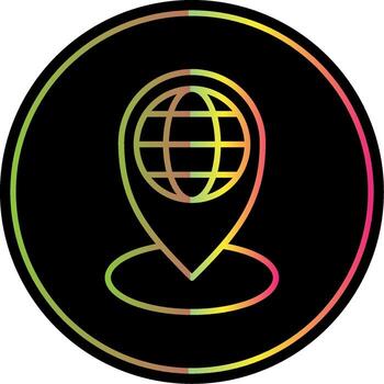 Local Line Gradient Due Color Icon Design vector