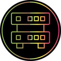 Data Quality Line Gradient Due Color Icon Design vector