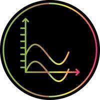 ola gráfico línea degradado debido color icono diseño vector