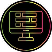 Dashboard Line Gradient Due Color Icon Design vector