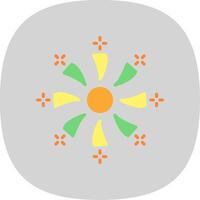 Firework Flat Curve Icon Design vector