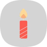 Candle Flat Curve Icon Design vector