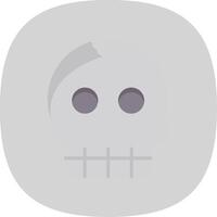 Skull Flat Curve Icon Design vector