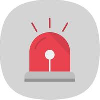 Alarm Flat Curve Icon Design vector