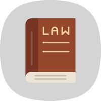 Law Book Flat Curve Icon Design vector