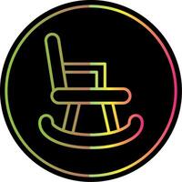 Rocking Chair Line Gradient Due Color Icon Design vector