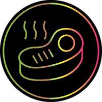 Steak Line Gradient Due Color Icon Design vector