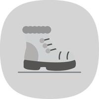 Boot Flat Curve Icon Design vector