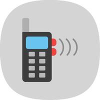 Walkie Talkie Flat Curve Icon Design vector