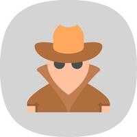 Spy Flat Curve Icon Design vector