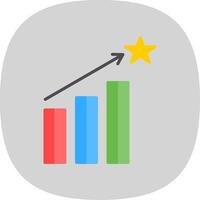 Rate Flat Curve Icon Design vector