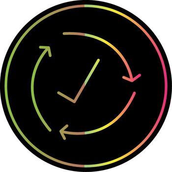 Cycle Line Gradient Due Color Icon Design vector