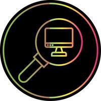 Audit Line Gradient Due Color Icon Design vector